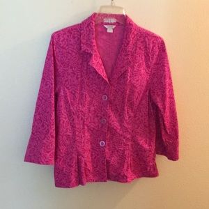 Lightweight, C&B cheerful pink jacket, size M.